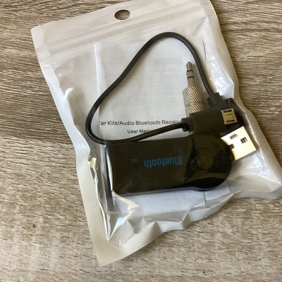 Bluetooth 5.0 AUX Adapter 3,5 mm Klinke Auto Empfänger Kabellos Freisprechmikrofon