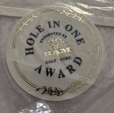 RAM Hole In One Award Tag Golf Luggage New Old Stock w Strap