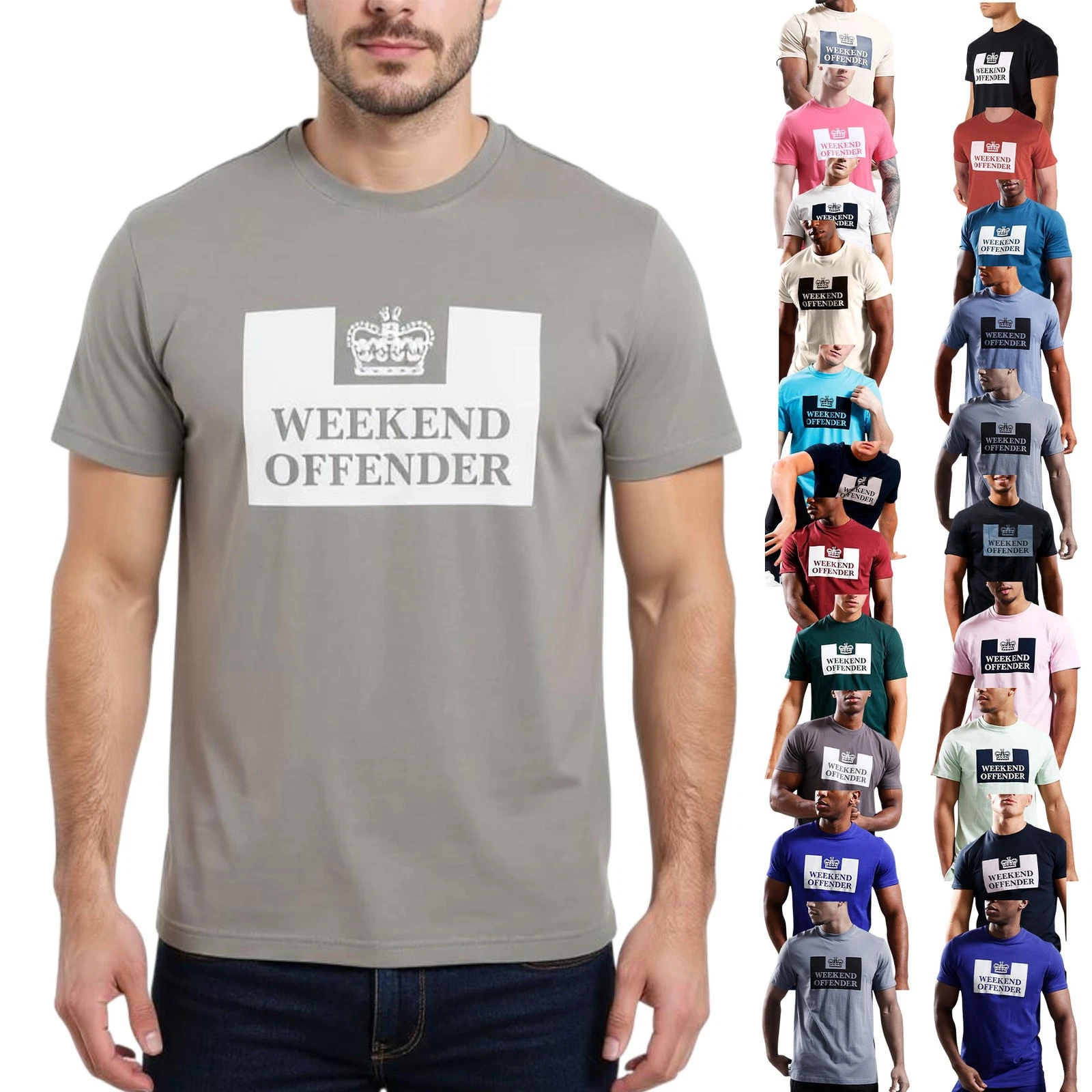 Weekend Offender Mens T Shirt Crew Neck Prison Summer Casual Cotton Short Sleeve
Opens in a new wind
