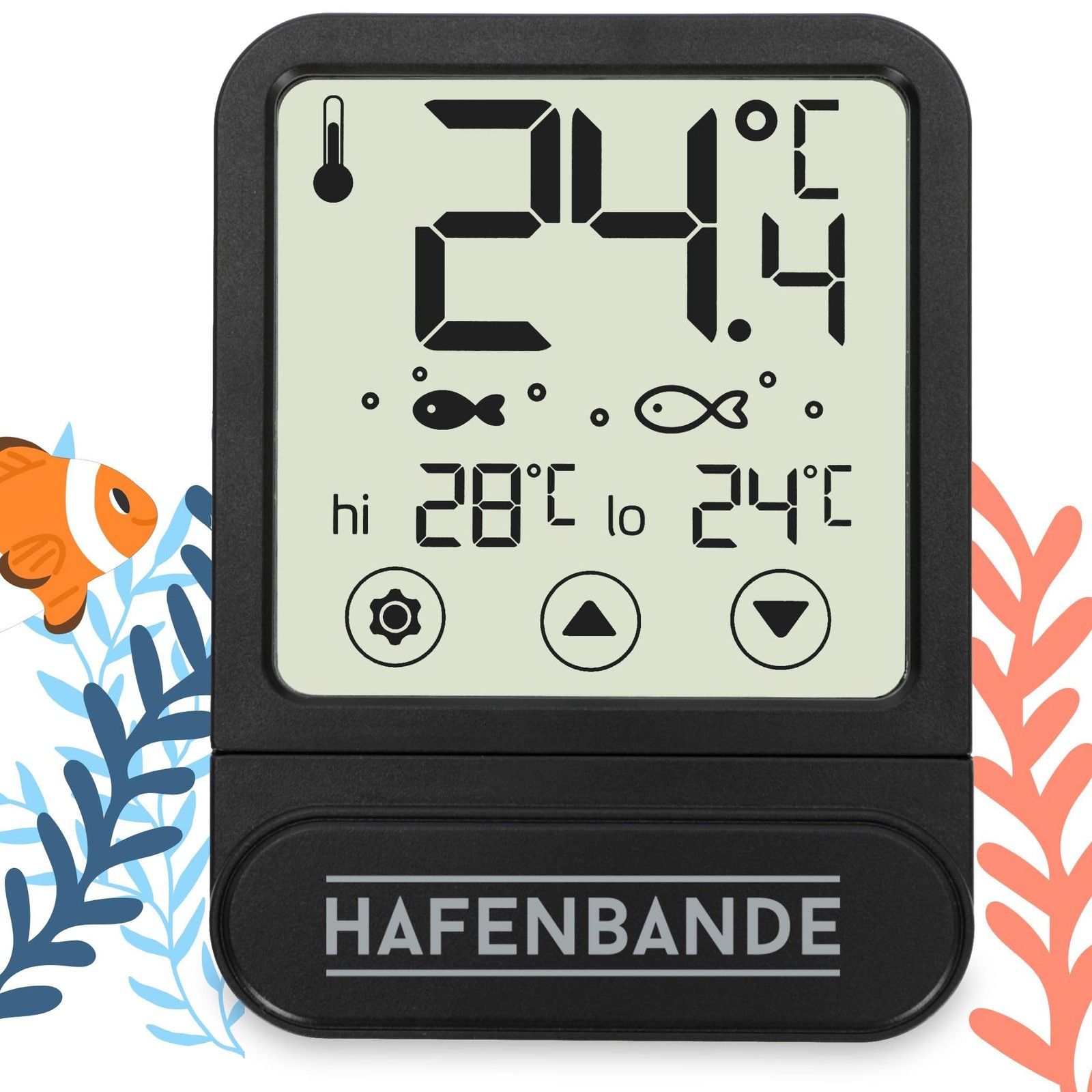 Thermomètre d'aquarium digital extérieur à capteur précis et écran LED