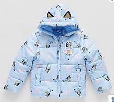 BLUEY Hooded Heavyweight Puffer Jacket Blue Size: 6X NWT