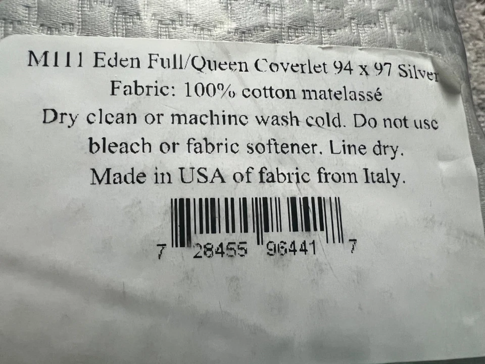 MATOUK EDEN Pebbled Coverlet Full/Queen 94x97 - Image 3 of 3