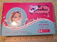 Spoolies Pink Silicone Hair Curlers Size 1- 3/8" X 1- 3/8" 24 Count, Open Box