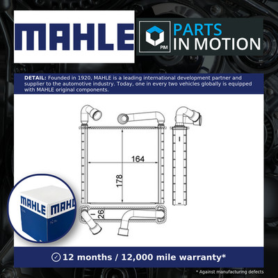 Heater Matrix AH253000S Mahle Exchanger Interior 5Q0819031A 351511634 70818883