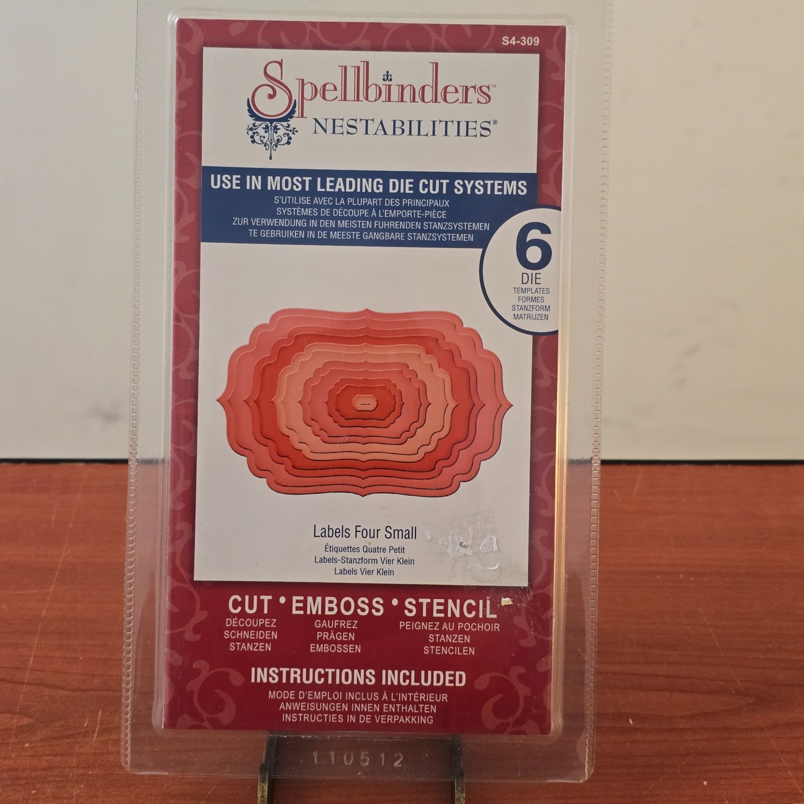 Spellbinders Nestabilities Labels Four Small Six Metal Cutting Dies S4-309