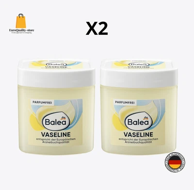 Duo Vaseline Balea ✨ Pureté Maximale • Soin Peaux Très Sèches & Lèvres • 2x125ml - Photo 1/4