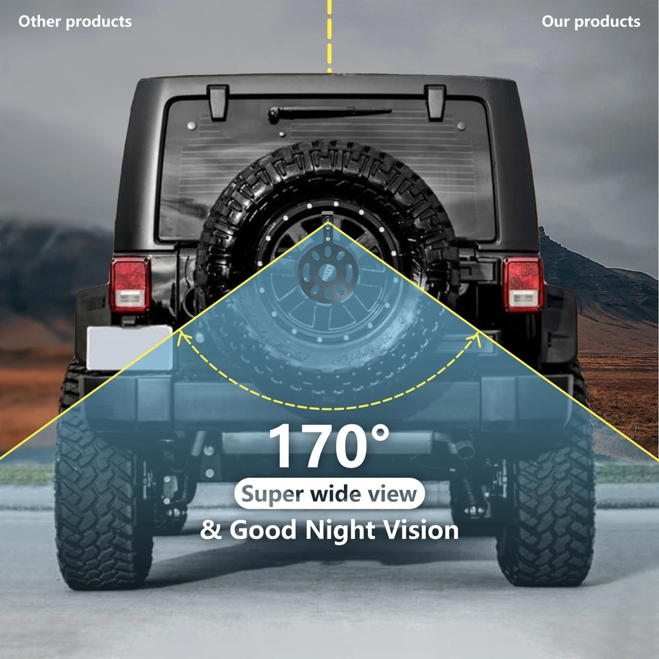 Wireless 1080P Backup Camera +5" Monitor for Jeep Wrangler 2007-2018 Reversing - Image 4 of 4