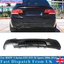 FOR BMW 3 SERIES E92 E93 M SPORT REAR DIFFUSER VALANCE TWIN EXHAUST CARBON LOOK