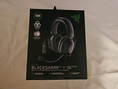 Razer Blackshark V2 + USB Sound Card Gaming Headset w/ Triforce Titanium Drivers