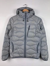 Womens Peak Performance Helium Down Hooded Jacket Gray Size S