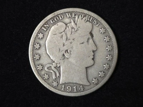 1914-S Barber Silver Half Dollar Very Good 30402
