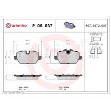 Satz Bremsbeläge Bremsklötze hinten für BMW 1-er E81 E82 E87 3-er E90 | 24397