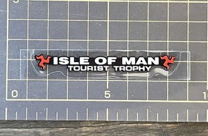 ISLE of MAN TT Races UK MANX Triskelion 50 mm (2) adesivi in vinile per casco bici x 4