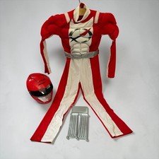 NEW Power Rangers Red Ranger Muscle Halloween Costume Kids 4-6 Mask Boys Girls
