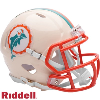 *2026 RETRO* MIAMI DOLPHINS NFL SPEED MINI RIDDELL FOOTBALL HELMET!