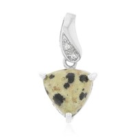 Cavill Dalmatiner Jaspis AnhäNger 3,52Ct Silber Damen Schmuck Zirkonia