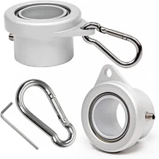 Flag Pole Rings 360° Rotating with Bearings Anti Wrap Aluminum Flagpole Spinners