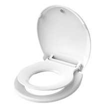 Toddler Toilet Seat with Potty Training Seat Round 16.5inch, 2 in 1 Toilet Seat