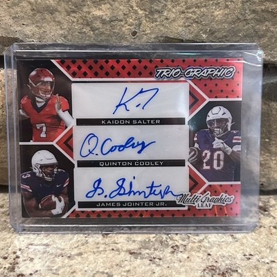 2024 Leaf- Triple Auto Kaidon Salter, Quinton Cooley, James Jointer Jr.  /9