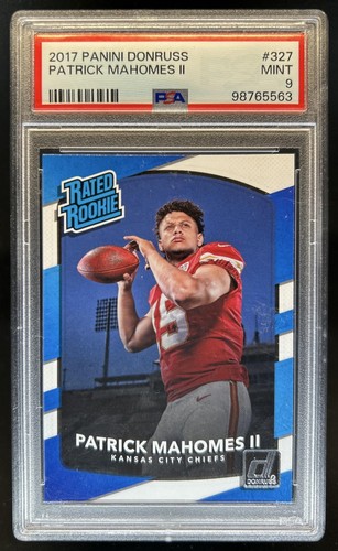 2017 Panini Donruss Patrick Mahomes II RC Rated #327 Chiefs PSA 9 Rookie