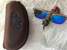 Nuovi occhiali da sole polarizzati Maui Jim Kawika B257-05CR cristallo/blu vetro Hawaii