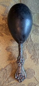 Antique Sterling Silver Sock Darner Egg Darning Tool Victorian Sewing