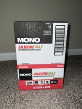 DAP MONO SILICONE MAX 290ml Premium Kitchen & Bath Sealant White (12-pack)