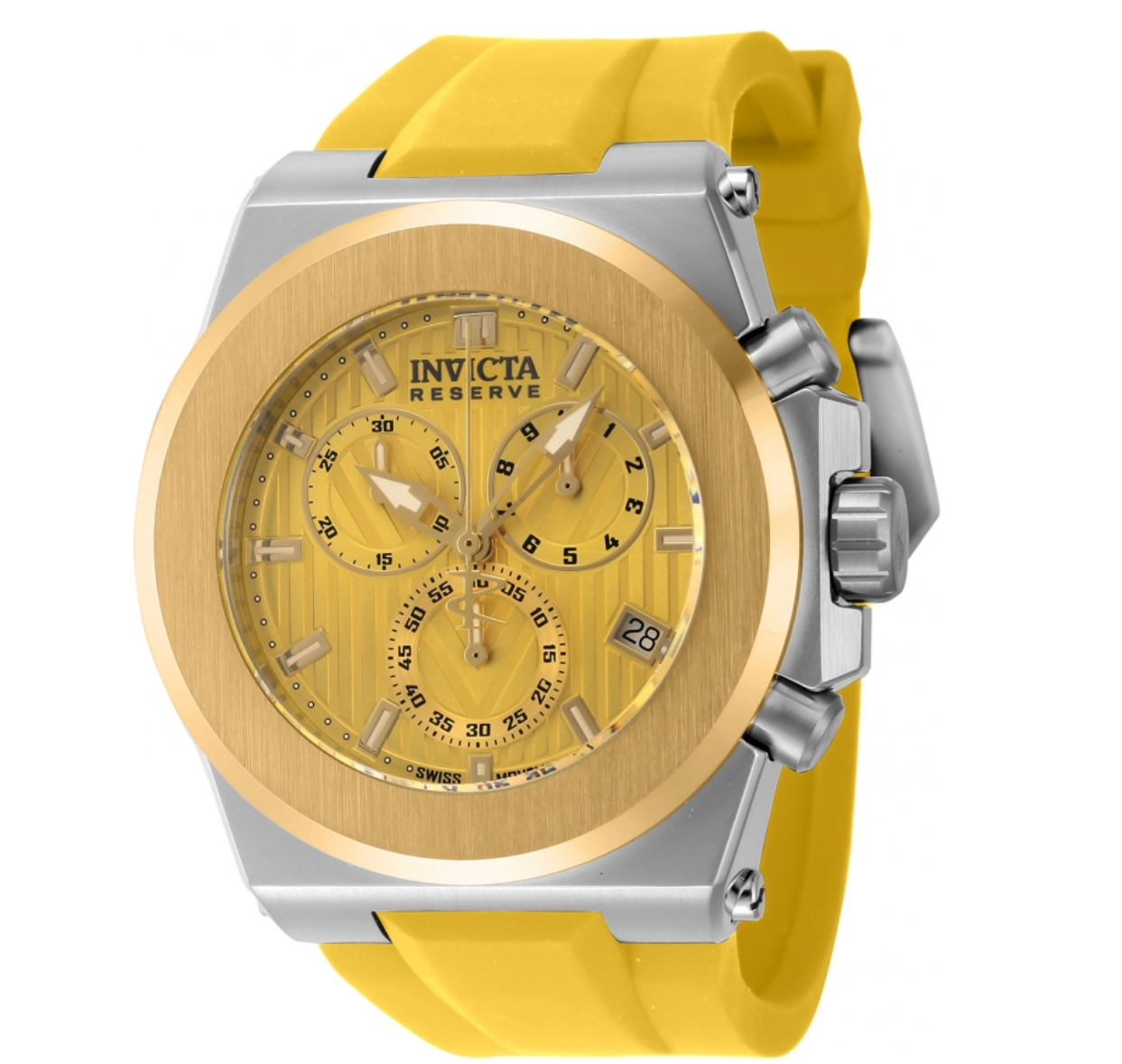 Invicta Reserve Akula Men's 50mm Swiss Quartz Chrono Silicone Strap Watch 45250