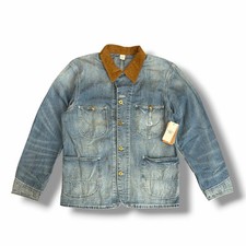 Unused RRL 26SS Corduroy-Collar Indigo Denim Jacket MNRROTW16020176 L 16330M