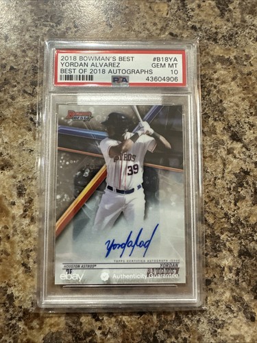 2018 Bowman's Best Yordan Alvarez Astros Best of 2018 Auto PSA 10 B18YA