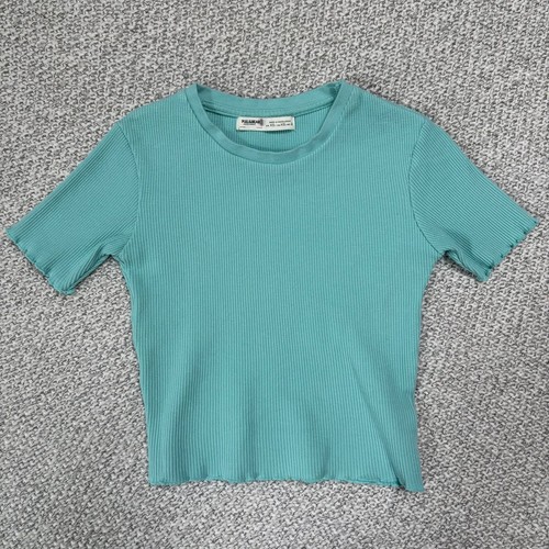 Pull&Bear Ribbed Short Sleeve T-Shirt