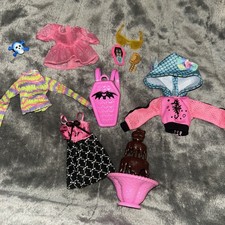 Monster High Bundle Lot Doll Clothing, Accessories, Coffin Bag, Sunglasses