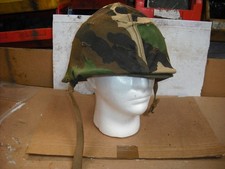 USA combat helmet Veitnam period with liner chinstrap & cover VGC