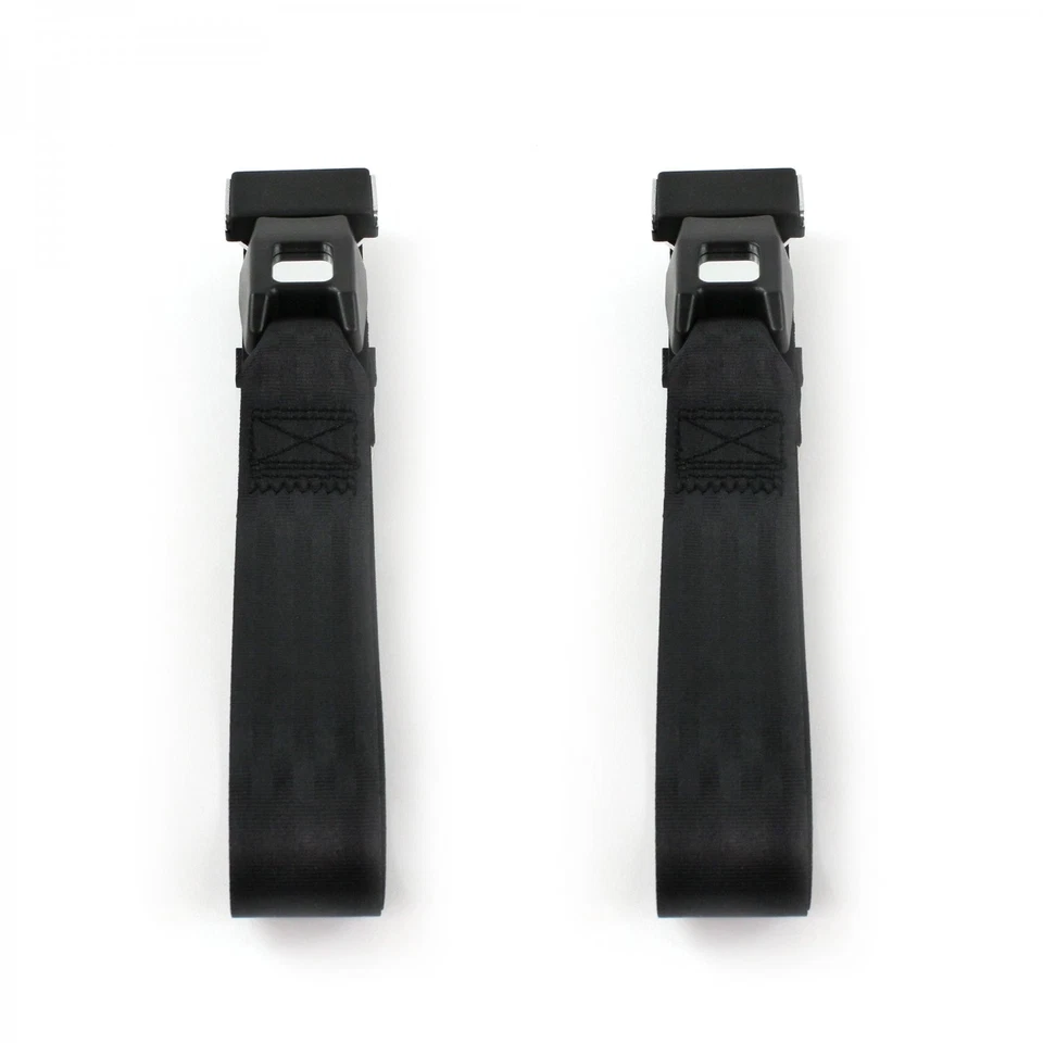 Ford Falcon 1966 - 1970 Standard 2pt Black Lap Bucket Seat Belt Kit - 2 Belts   - Image 2 of 4