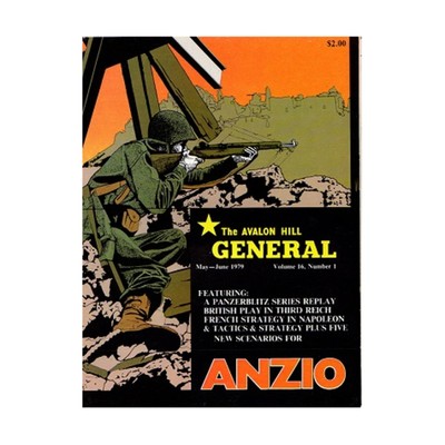 Avalon Hill General Mag Vol. 16, #1 ''Anzio - 5 New Scenarios'' Mag VG+