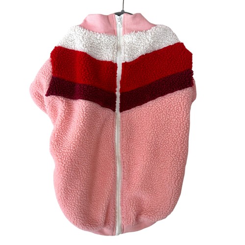 Frisco Lightweight Colorblock Pop Dog & Cat Zippered Sherpa Fleece Vest XXL  