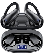 Wireless Earbuds Bluetooth 5.3 Sport Headphones with Earhooks,IPX7 Black