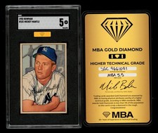 1952 Bowman Set-Break #101 Mickey Mantle SGC 5 EX, MBA Gold 5.5