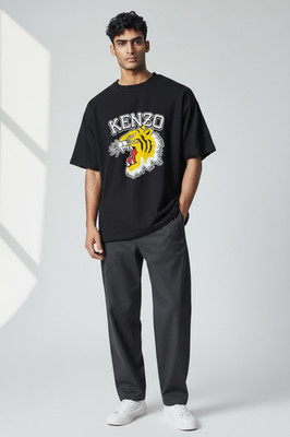 Kenzo Paris Tiger Varsity Relaxed oversized T-Shirt in black brand new