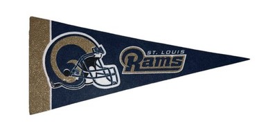 St Louis Rams Mini Pennant 4 x9  Flag Decor Collectible Los Angles NFL Football