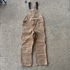 Carhartt Bibs / Overalls Double Knee Brown Carpenter R01-M Relaxed Size 40x32
