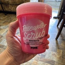 PINK Rosewater Vegan Collagen Smoothing Exfoliating Body Scrub 10 oz