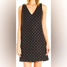 Mango NWOT Poka Dot Speckled Loose Dress Knee Length with Pockets Size M