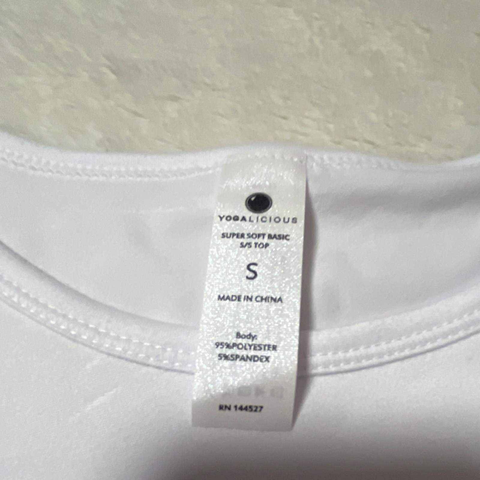 Yogalicious Super Soft Basic White Short Sleeve C… - image 2