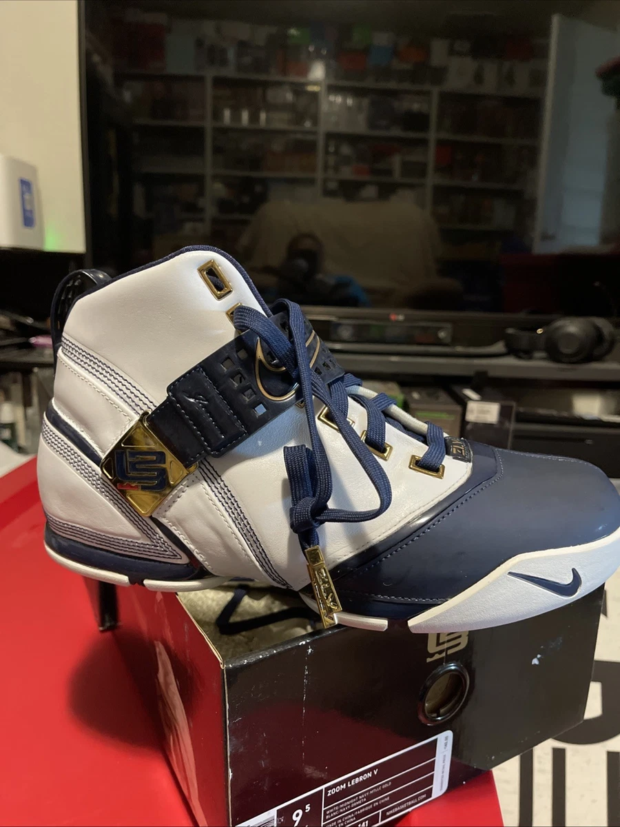 Nike Zoom LeBron 5 White Midnight Navy for Sale | Authenticity