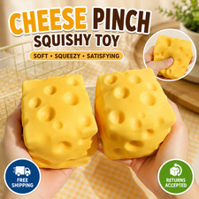 Cheese Squeeze Toy Squishy Slow Rebound Fidget Venting Ball Stress Relief 5cm US