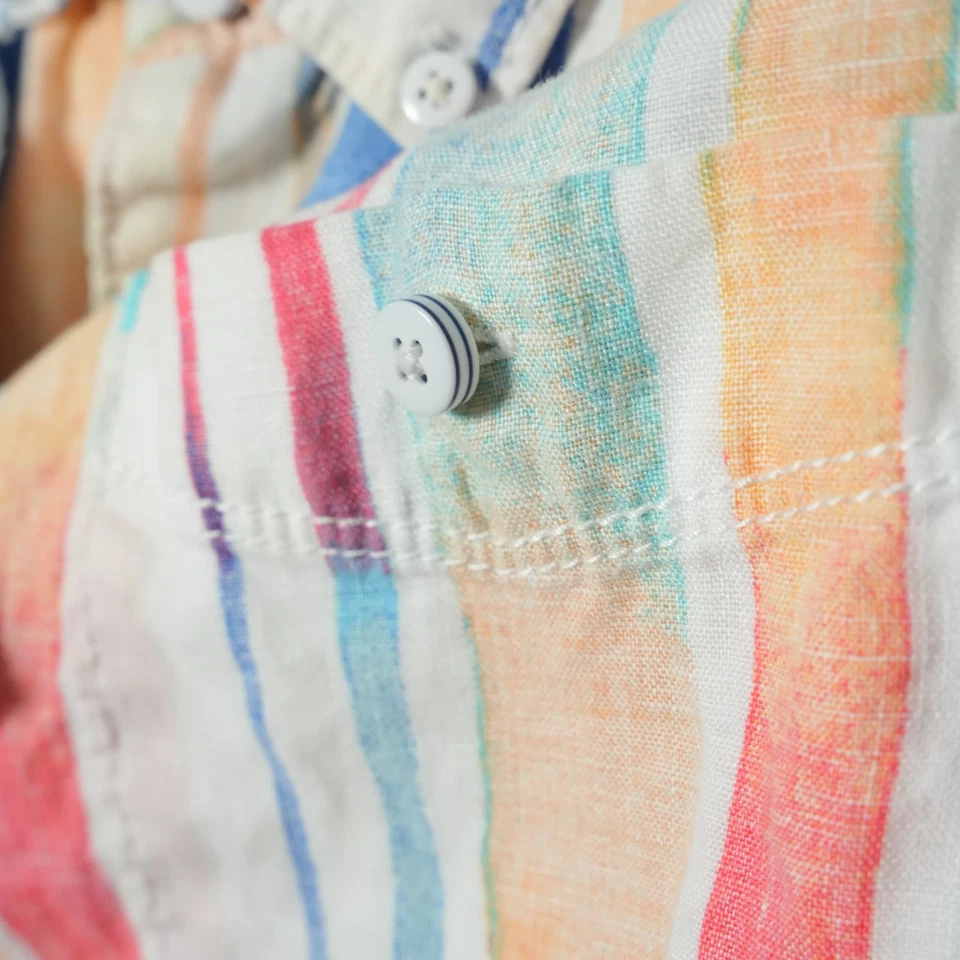 Tommy Bahama Linen Shirt Mens 4XB Button Down Long Sleeve Relax Rainbow Colorful - Image 4 of 4