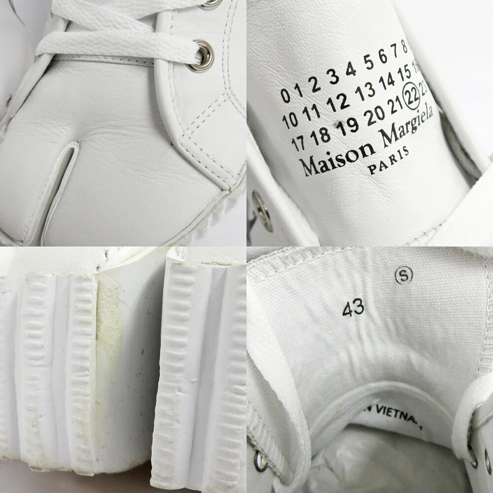 Maison Margiela S57WS0421 Tabi High top Sneakers Shoes 43 White