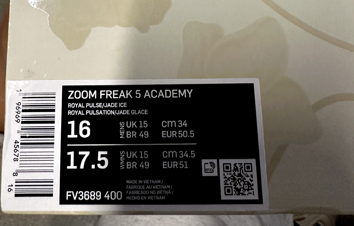 Nike Zoom Freak 5 The Academy Royal Pulse Jade Ice FV3689 Nike Zoom Freak 5 The Academy Royal Pulse Jade Ice FV3689