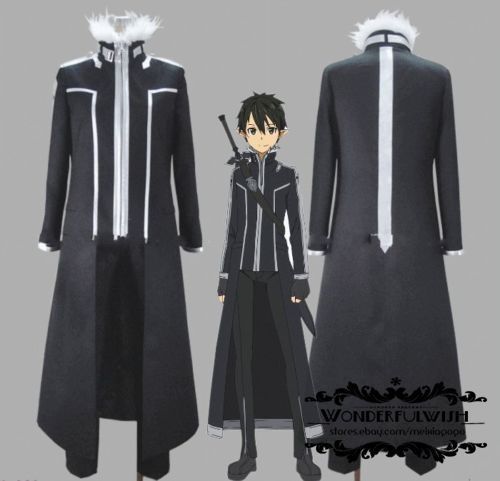 Sword Art Online Kirito Cosplay Costume Extra Edition kirigaya kazuto #d40